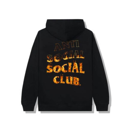 Anti Social Social Club A Fire Inside Flame Hoodie – Black