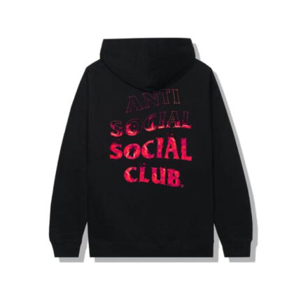 Anti Social Social Club A Fire Inside Pink Flame Hoodie – Black