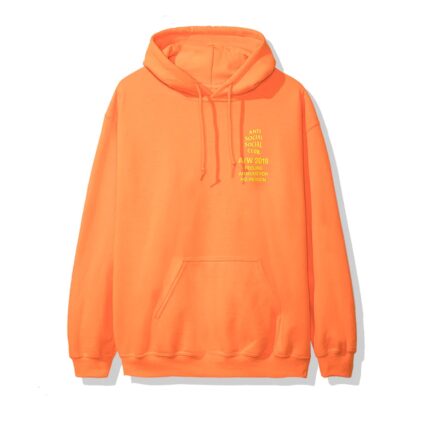 Anti Social Social Club Feeling Anxious Hoodie – Orange 1