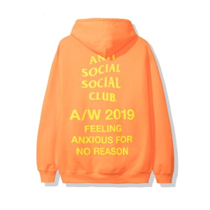 Anti Social Social Club Feeling Anxious Hoodie – Orange