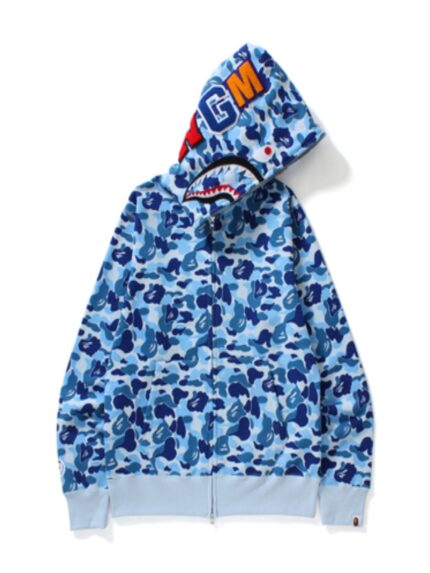 BAPE ABC Camo Shark Full Zip Hoodie – Blue