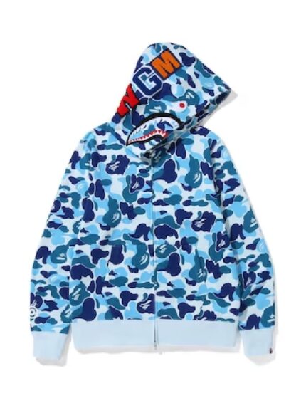 BAPE Big ABC Camo Shark Full Zip Hoodie – Blue