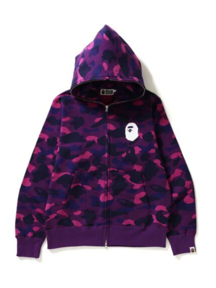 BAPE Color Camo Full Zip Hoodie – Purple