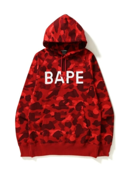 BAPE Color Camo Pullover Hoodie – Red