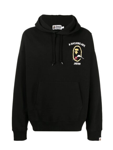 BAPE Embroidered Japan Logo Hoodie – Black