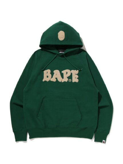 BAPE Logo Relaxed Fit Pullover Hoodie FW22 – Green