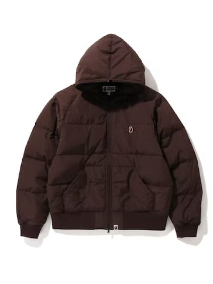 BAPE One Point Hoodie Down Jacket FW22 – Brown