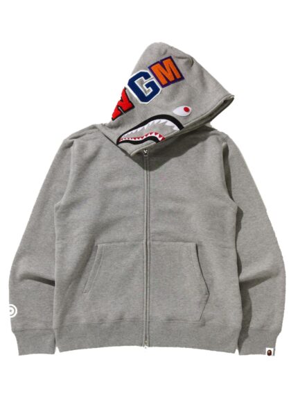 BAPE Shark Full Zip Hoodie FW21 – Grey