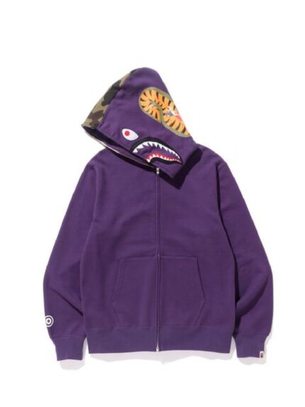 BAPE Shark Full Zip Hoodie – Purple 1