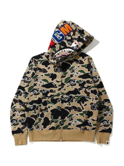 BAPE Sta Camo Shark Full Zip Hoodie – Yellow camo