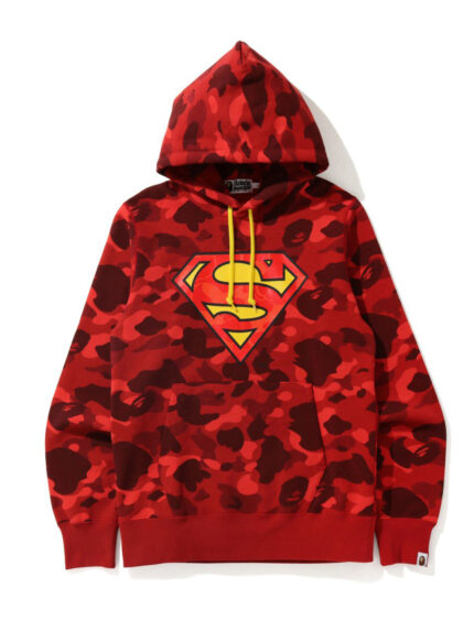 BAPE x DC Superman Camo Pullover Hoodie – Red