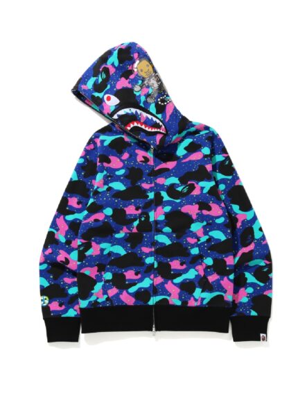BAPE x Kid Cudi Shark Full Zip Hoodie – Multi Color