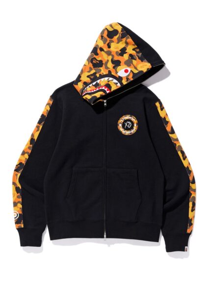 BAPE x XO Shark Zip Up Hoodie – Black