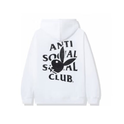 Anti Social Club Playboy Bunny Hoodie White