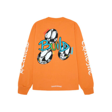 Chrome Hearts Matty Boy Link Build Crewneck Sweatshirt – Orange