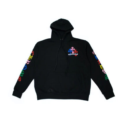 Chrome Hearts Multi Color Cross Cemetery Hoodie – Black 1