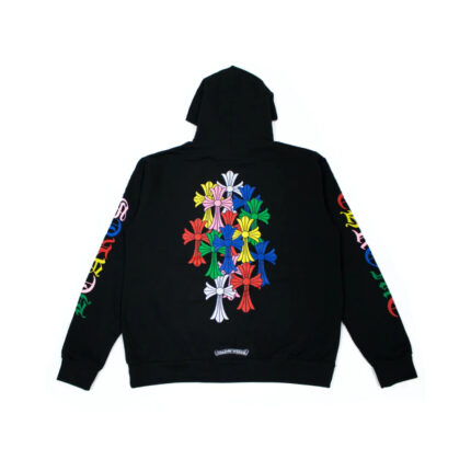 Chrome Hearts Multi Color Cross Cemetery Hoodie – Black