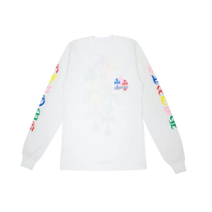 Chrome Hearts Multi Color Cross Cemetery Sweatshirt – White 1