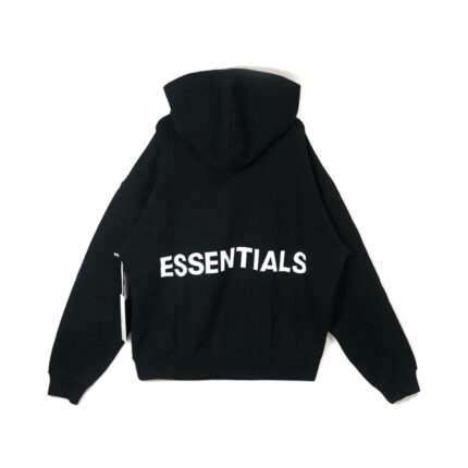 Fear of God Essentials Graphic Pullover Hoodie – Black 1