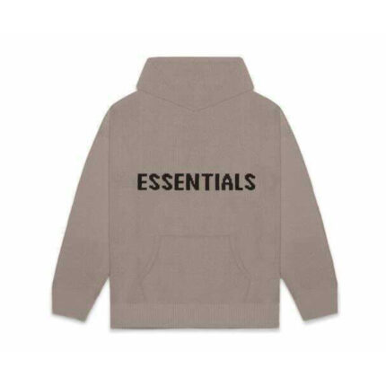 Fear of God Essentials Knit Hoodie – Taupe – FW20