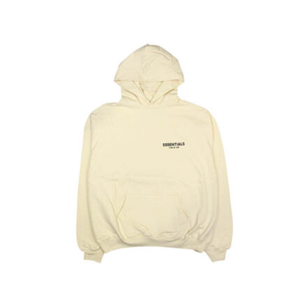 Fear of God Essentials Logo Pullover Hoodie – Cream – SS19