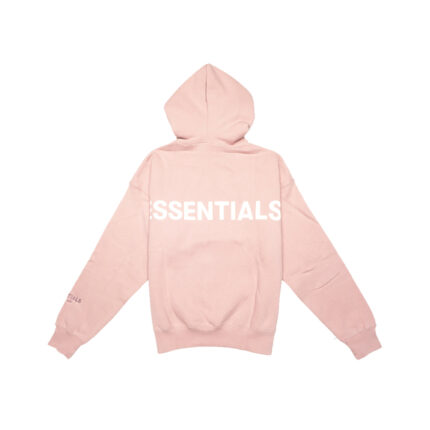 Fear of God Essentials Pink 3M Logo Pullover Hoodie – Blush – FW19