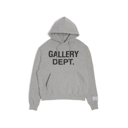 Gallery Dept. Centered Logo Hoodie Gray 2 1