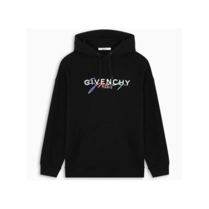 Givenchy Rainbow Signature Hoodie – Black