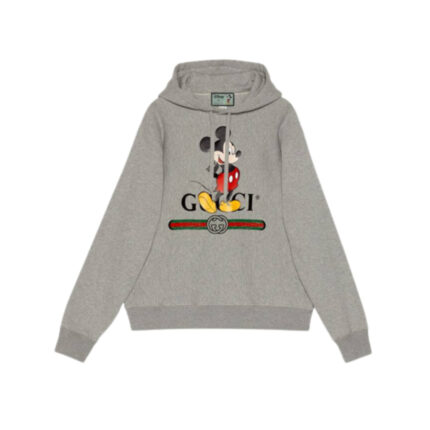 Gucci x Disney Mickey Mouse Logo Grey Hoodie