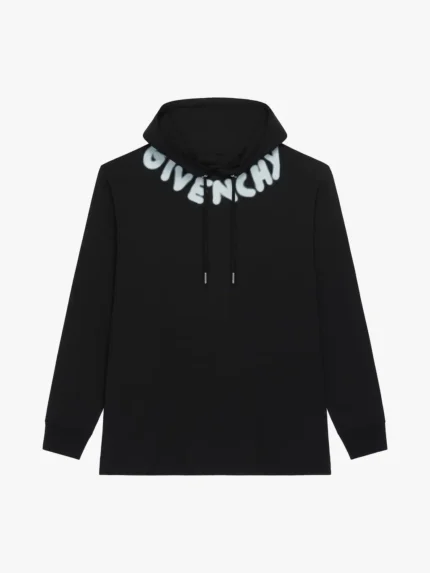 Oversized Hoodie With Tag Effect Prints
