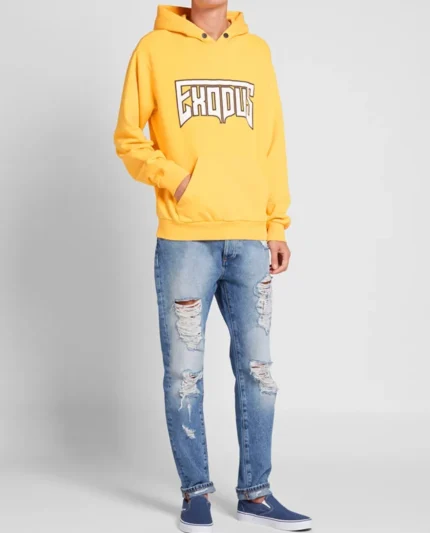 Palm Angels Exodus Hoodie Yellow Front 3