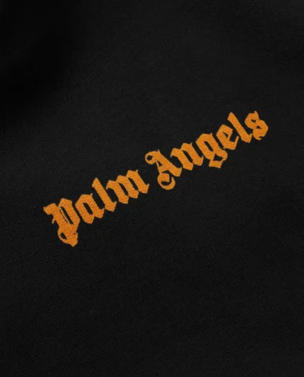 Palm Angels Peace Logo Hoodie Black Detail 01