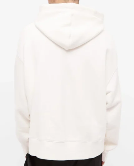 Palm Angels Records Popover Hoodie White Back