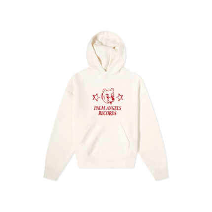 Palm Angels Records Popover Hoodie – White