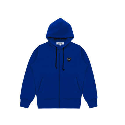 Play Comme des Garcons Hooded Sweatshirt with Big Hearts – Blue