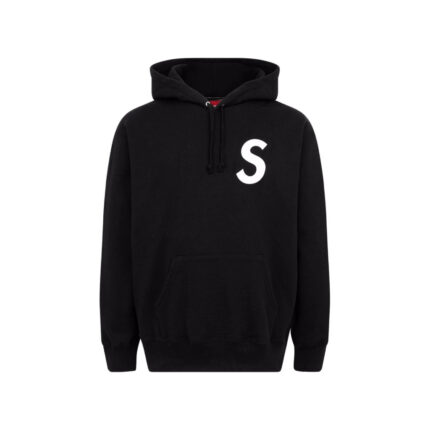 Supreme S Logo Split Hoodie – Black
