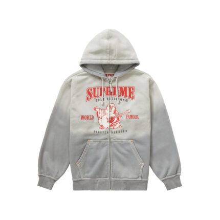 Supreme True Religion Zip Up Hooded Sweatshirt – Grey