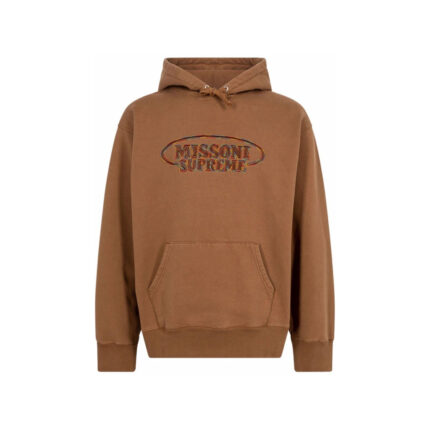 Supreme x Missoni Logo Embroidered Hoodie FW21 – Brown