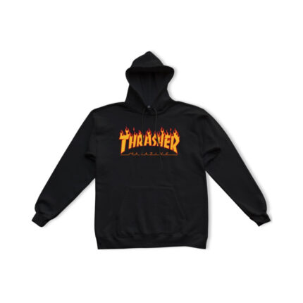 Thrasher Flame Logo Hoodie – Black