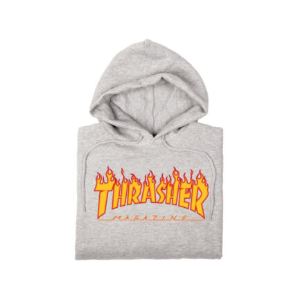 Thrasher Flame Logo Hoodie – Gray 1 1