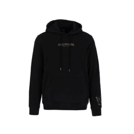 True Religion Mens Pull over Hoodie Black