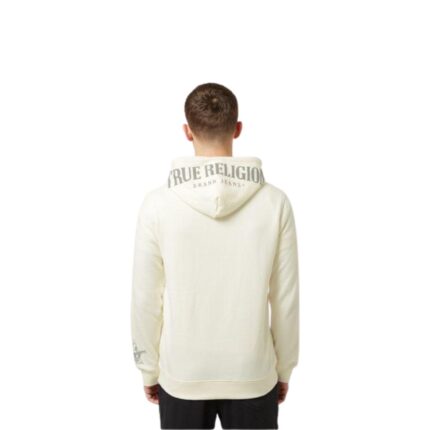 True Religion Mens White Small Arch Hoodie33 3