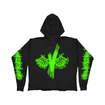 Vlone Wings Green Hoodie – Black 1