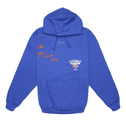 Travis Scott Astroworld MSG Knicks Hoodie Blue