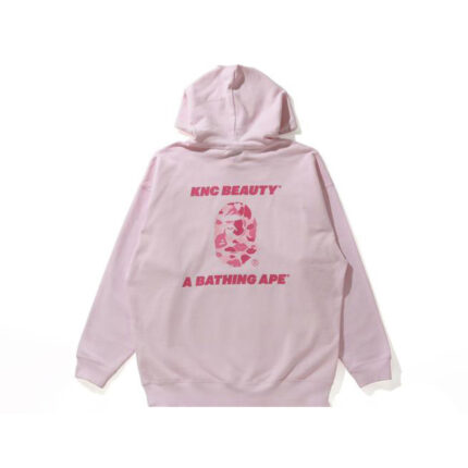 BAPE X KNC Beauty Oversized Pullover Womens Hoodie Pink
