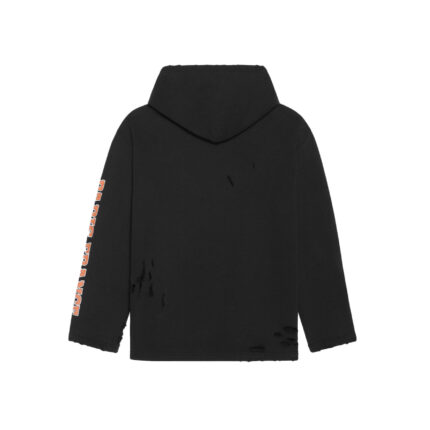 Balenciaga Womens Maison Balenciaga Cropped Hoodie Black 1