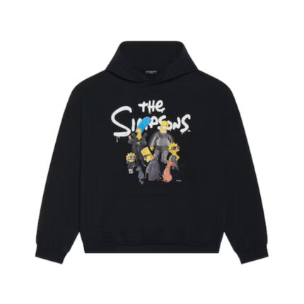 Balenciaga x The Simpsons Womens Wide Fit Hoodie Black