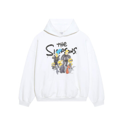 Balenciaga x The Simpsons Womens Wide Fit Hoodie White 1