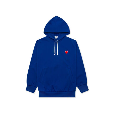 CDG Play Womens Red Heart Hoodie Navy