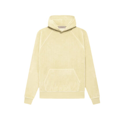 Fear of God Essentials Womens Velour Hoodie Canary